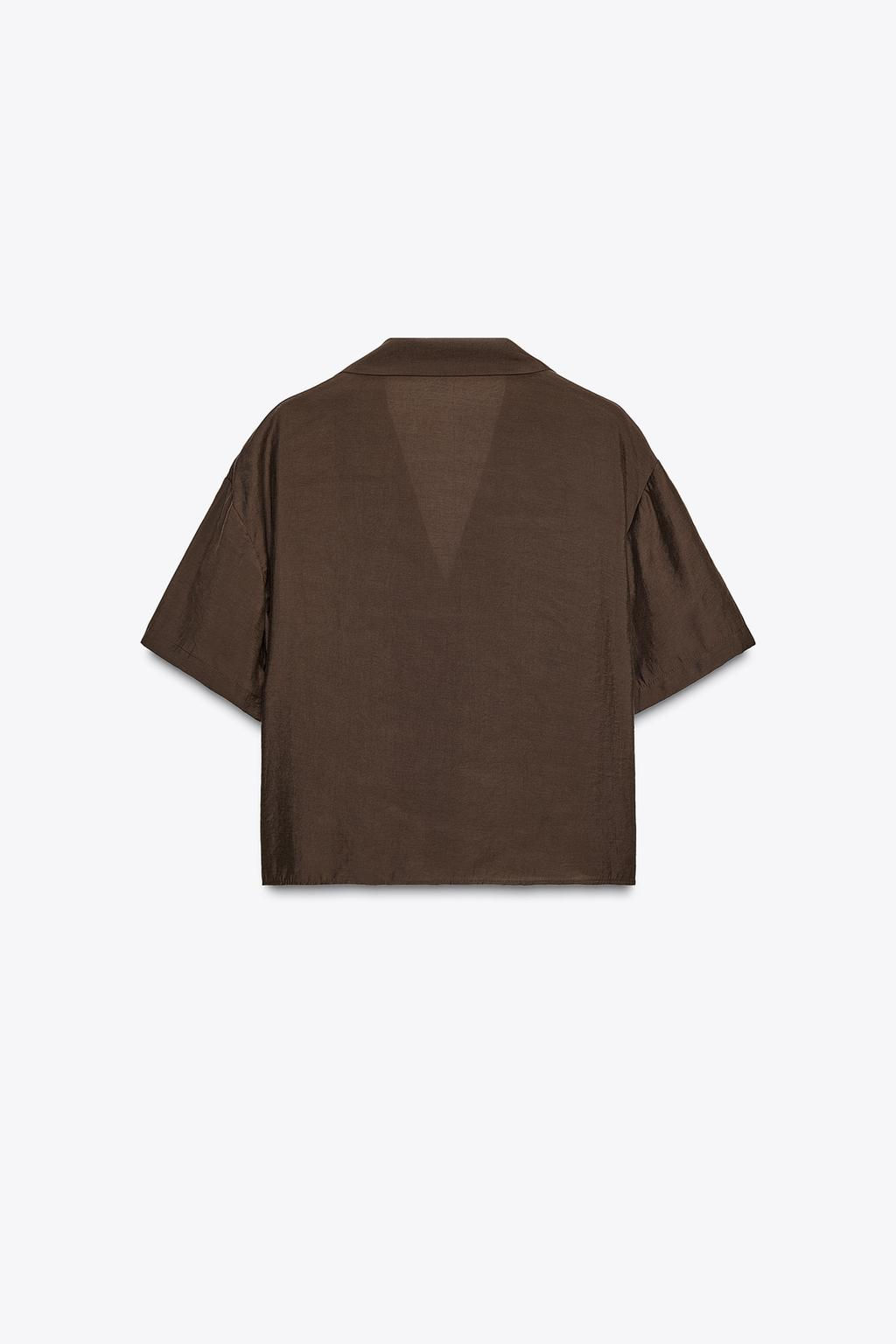 FLOWING SHIRT WITH POCKET - Zara фото 15