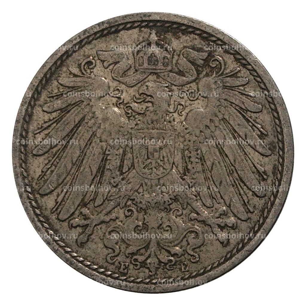 10 пфеннигов 1909 года Е Германия