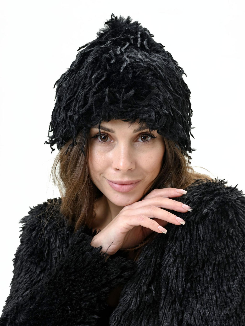 Л26-8 Шляпа Луковка птичка черный