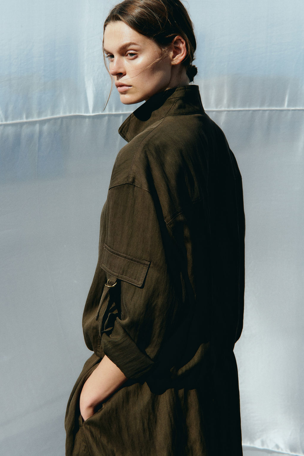 Chaqueta oversize de sarga - H&m фото 4