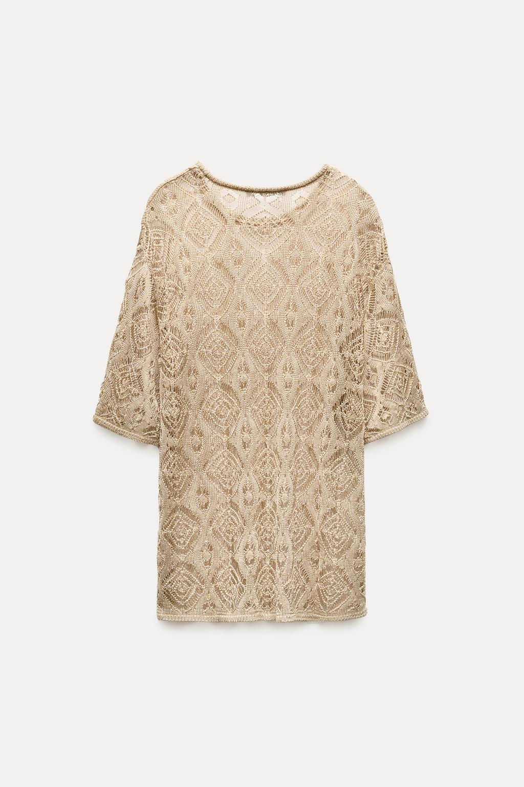 METALLIC THREAD KNIT TOP - Zara фото 7