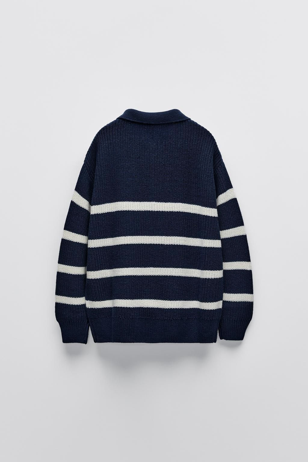 STRIPED SWEATER WITH ZIP - Zara фото 5