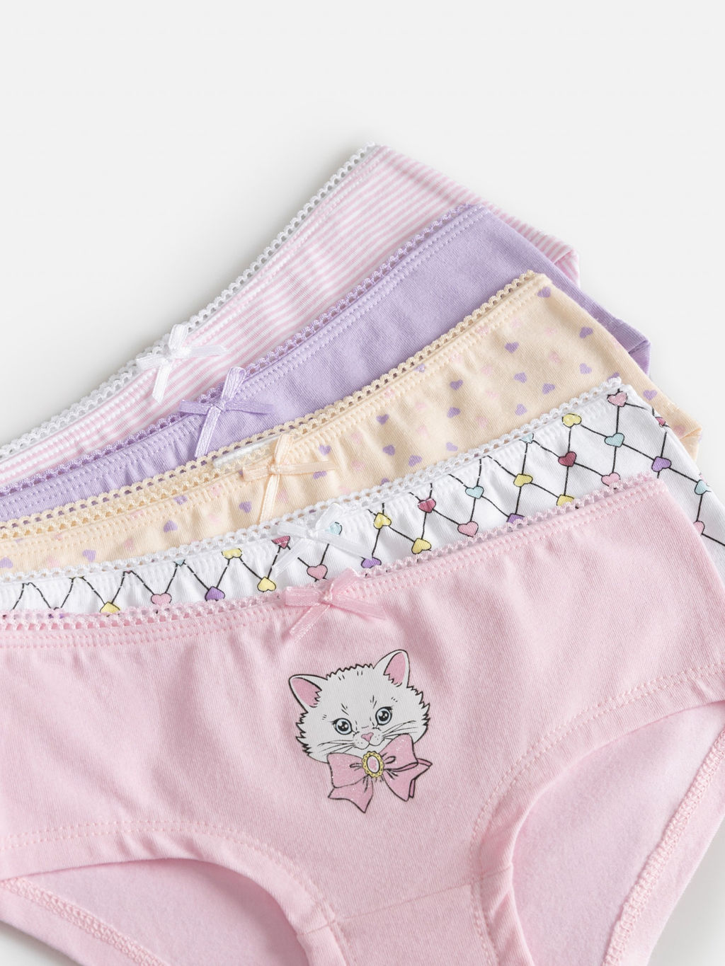 ACOOLA / Трусы детские для девочек в наборе из 5 шт. Lumpy цвет в ассортименте  фото 3