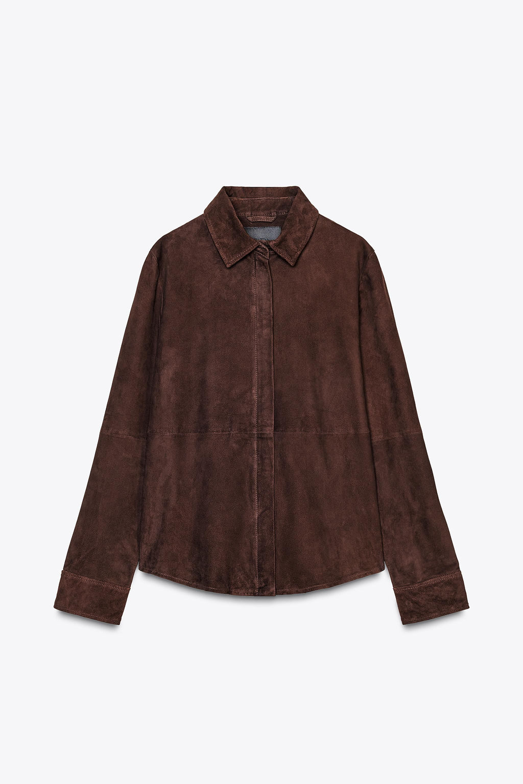 ZW COLLECTION LIMITED EDITION 100% SUEDE LEATHER OVERSHIRT - Zara фото 2