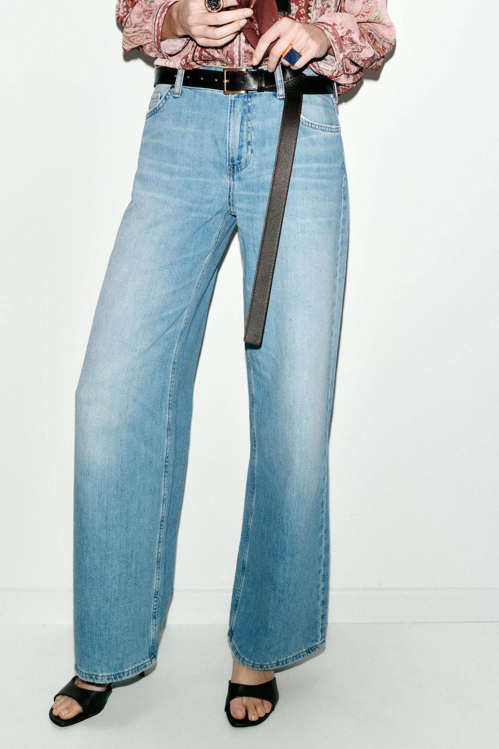 Z1975 WIDE-LEG LOW-RISE JEANS - Zara фото 8
