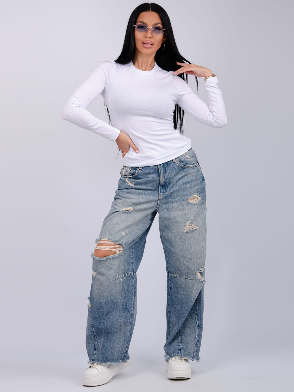 Лонгслив Кортни , кулирка с лайкрой - Малина фото 17