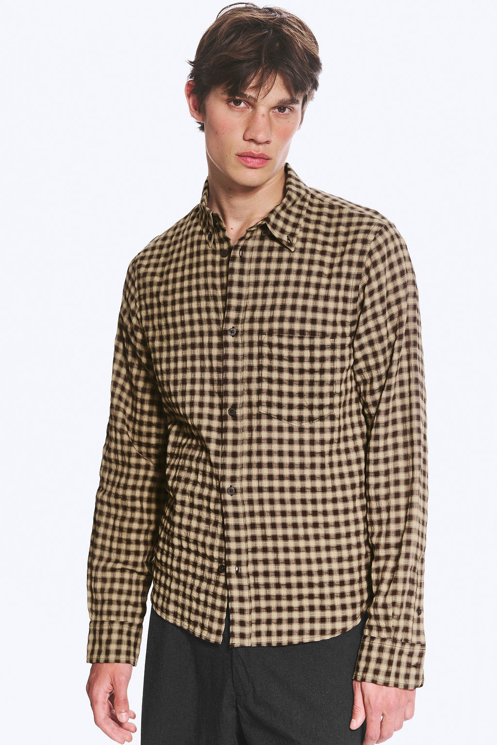 Camisa Estructurada De Manga Larga Abotonada - H&m фото 2