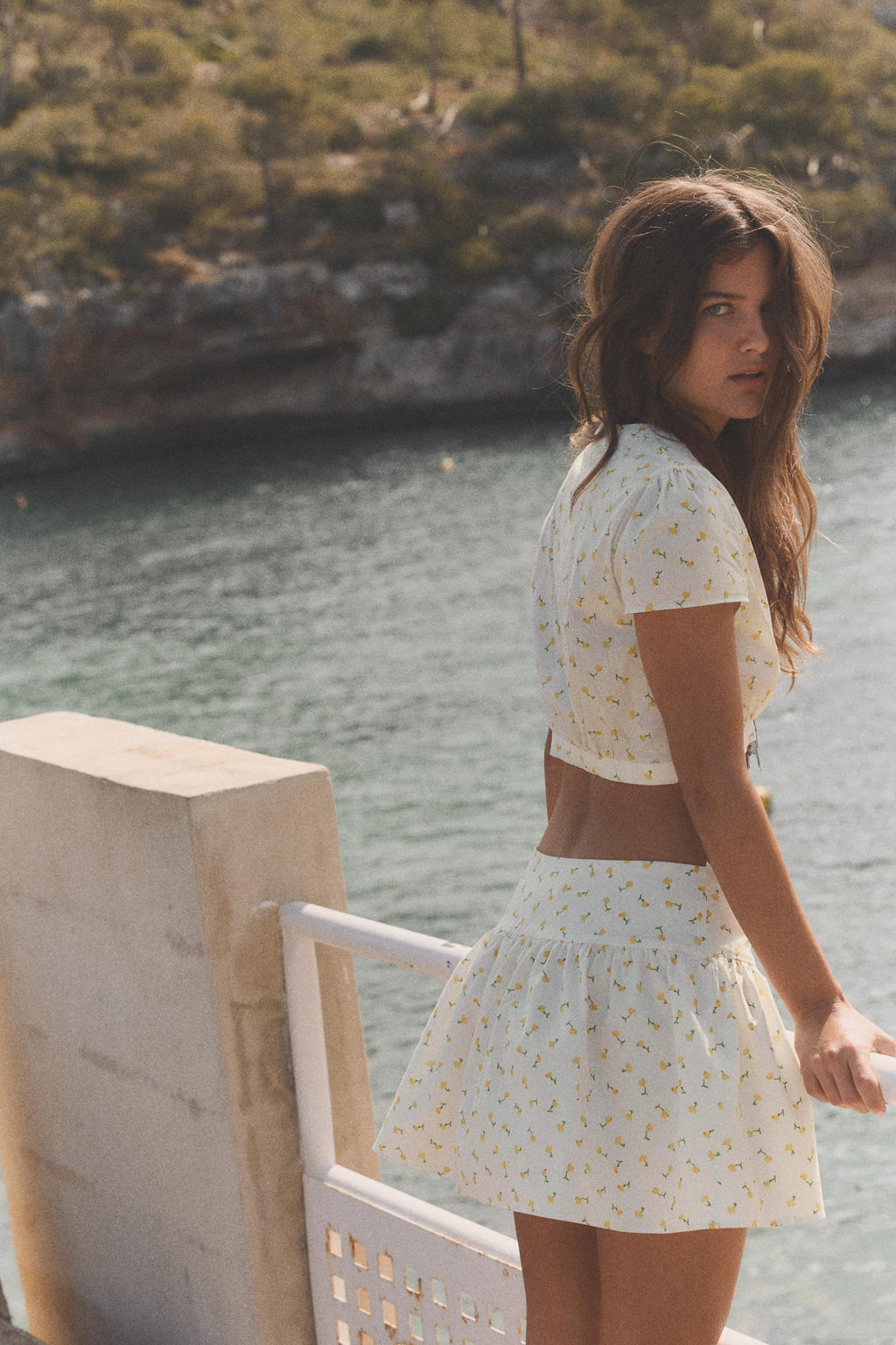 TOP CROP POPEL?N FLORES / Crudo/Amarillo