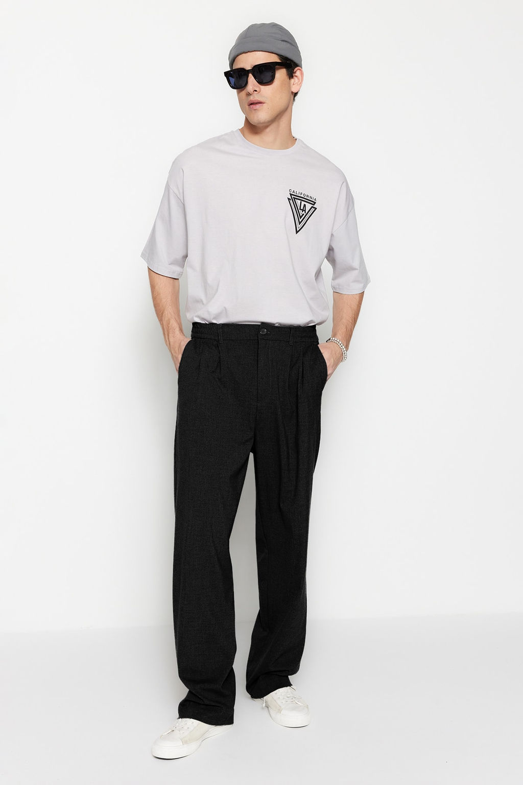 TRENDYOL MAN Siyah Wide Leg Bol Kumas Baggy Pantolon TMNSS23PL00039 - Trendyolmilla фото 12