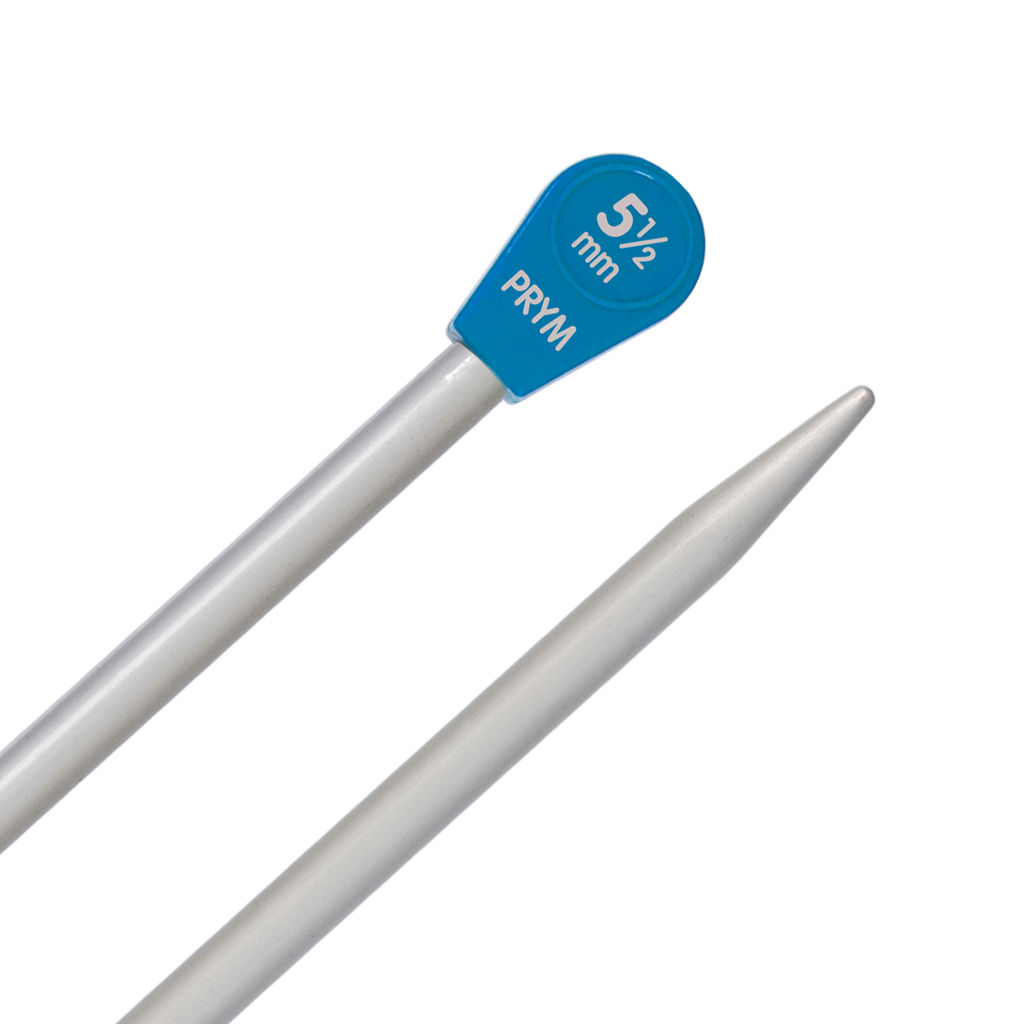 Спицы PRYM 191468 прямые алюминий d 5.5 мм 35 см 2 шт с наконечниками  фото 4