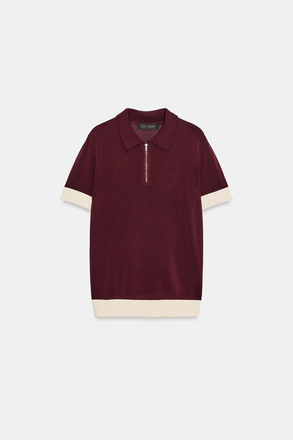 POLO PUNTO CREMALLERA / Burgundy - Zara фото 6