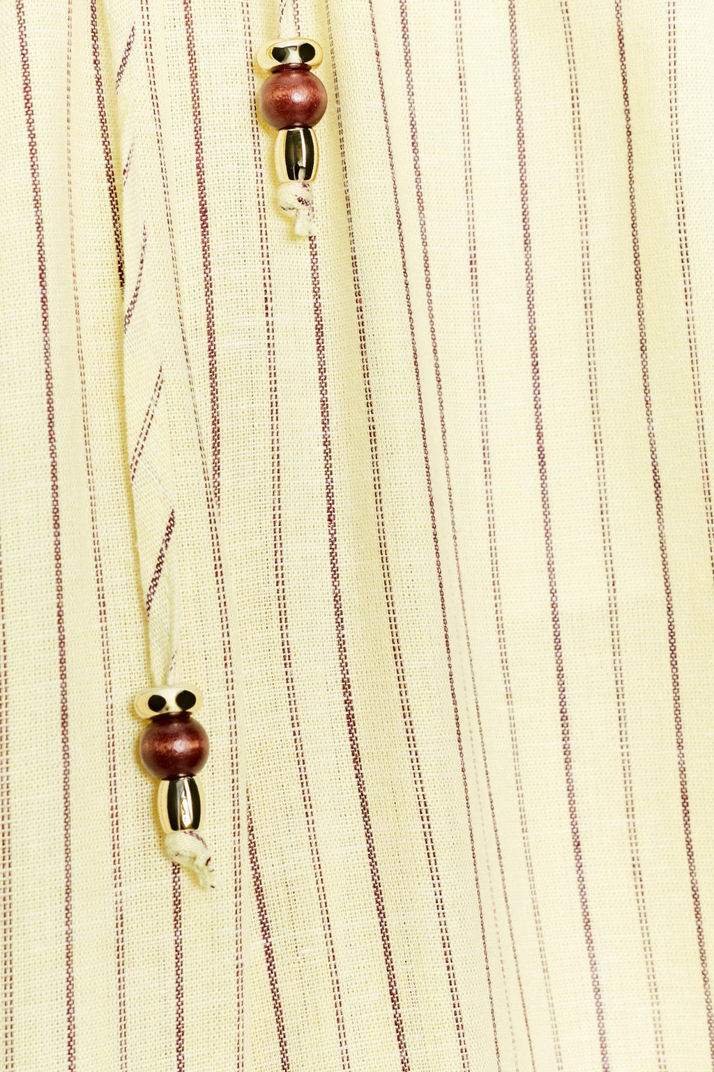 PANTAL?N CON LINO RAYAS / Amarillo - Zara фото 8