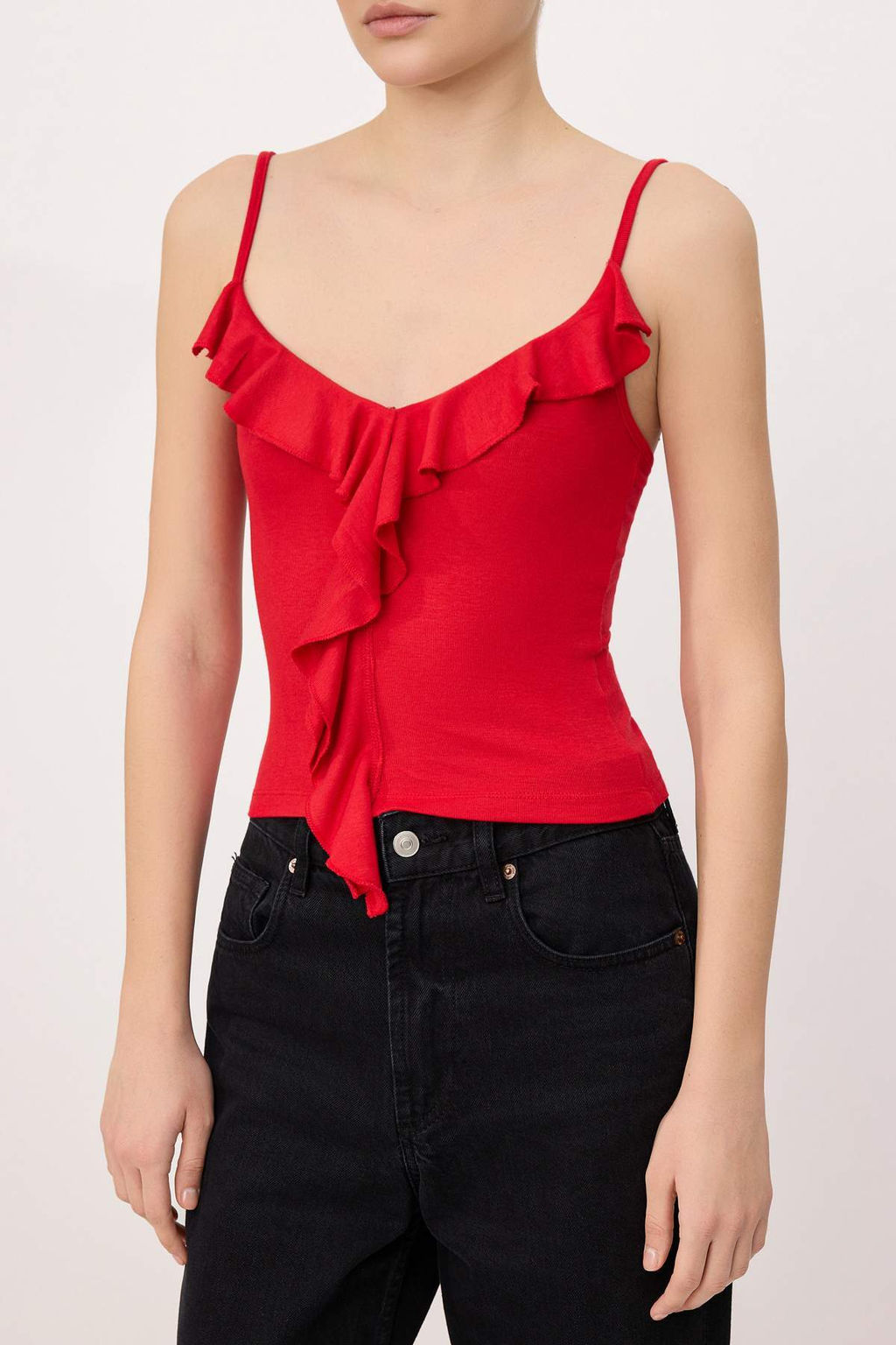 Ekru Ask?l? F?rf?rl? Fitted/Vucuda Oturan Orme Bluz TWOSS25BZ00601 - Trendyolmilla фото 11