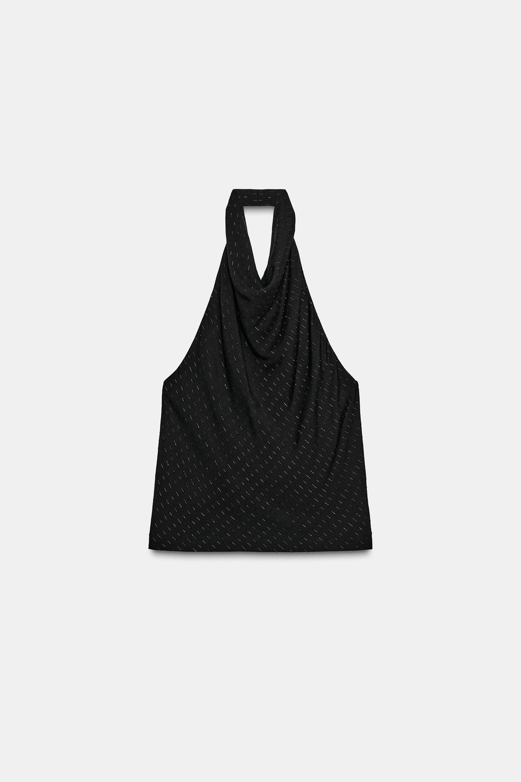 METALLIC THREAD HALTER TOP - Zara фото 7