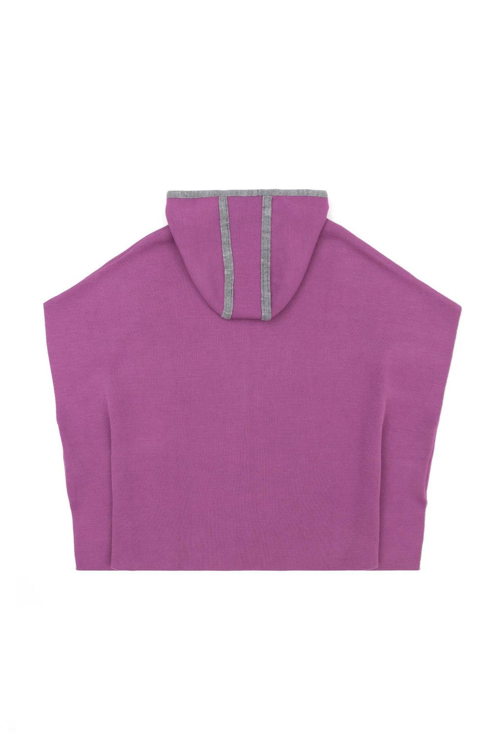 U. S. Polo Assn / Трикотажное пончо для девочки фиолетовое - U.s. polo assn фото 2