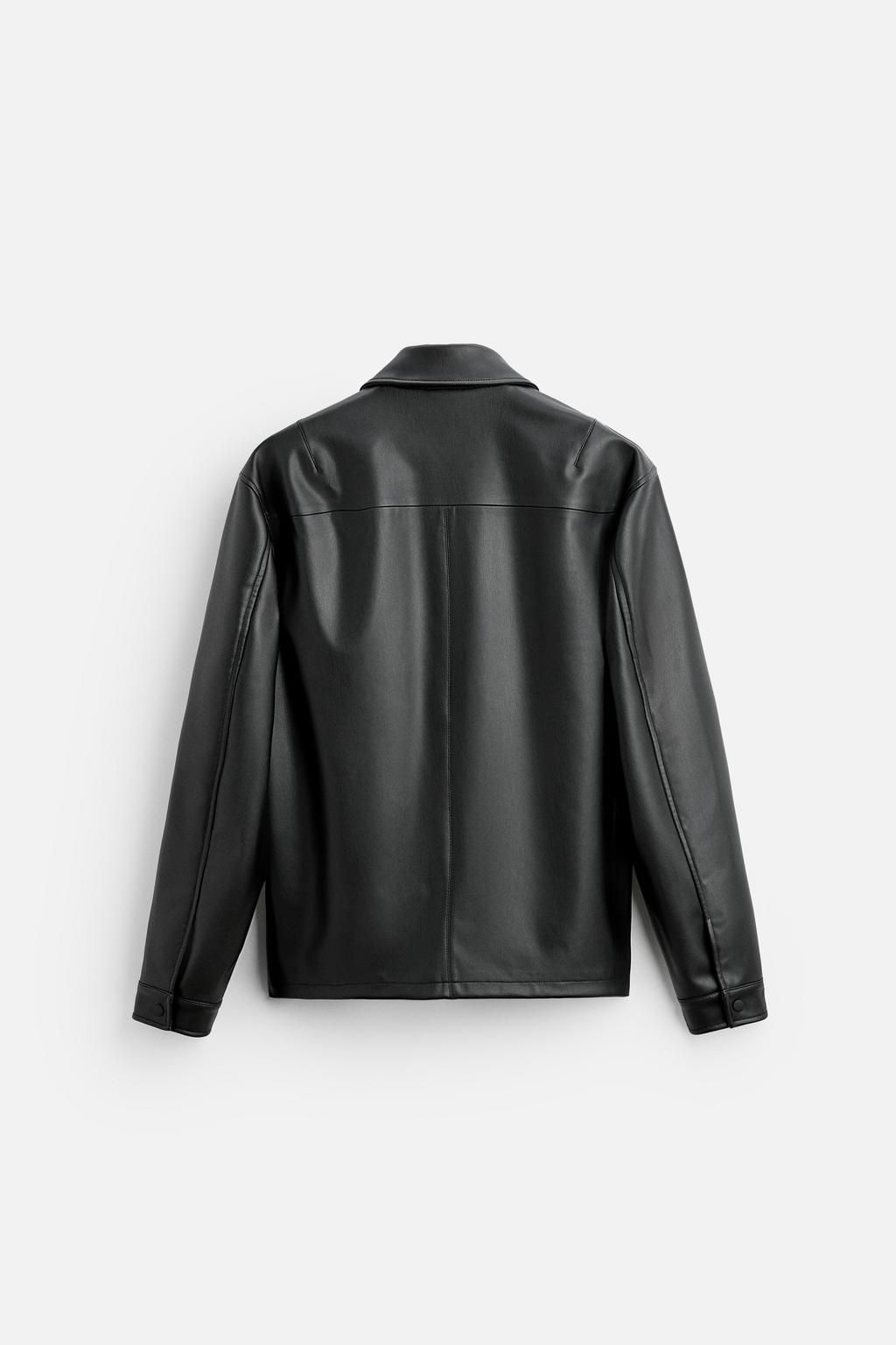 LEATHER EFFECT JACKET - Zara фото 17
