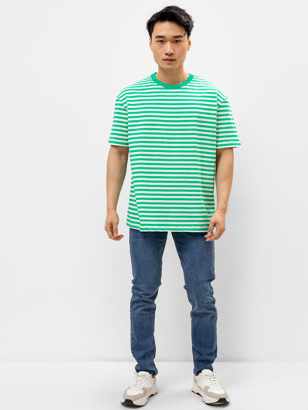 Футболка мужская в зеленую полоску зеленая полоска 111785-1 - Mark formelle фото 2