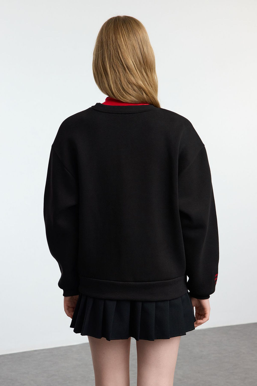 TRENDYOLMILLA Mor Nak?sl? Regular/Normal Kal?p Kal?n Ici Polarl? Orme Sweatshirt TWOAW25SW00176  фото 17