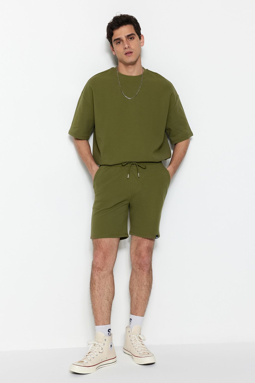 TRENDYOL MAN Premium Siyah Regular %100 Pamuklu Fit Dokulu Sort & Bermuda TMNSS23SR00032 - Trendyolmilla фото 10