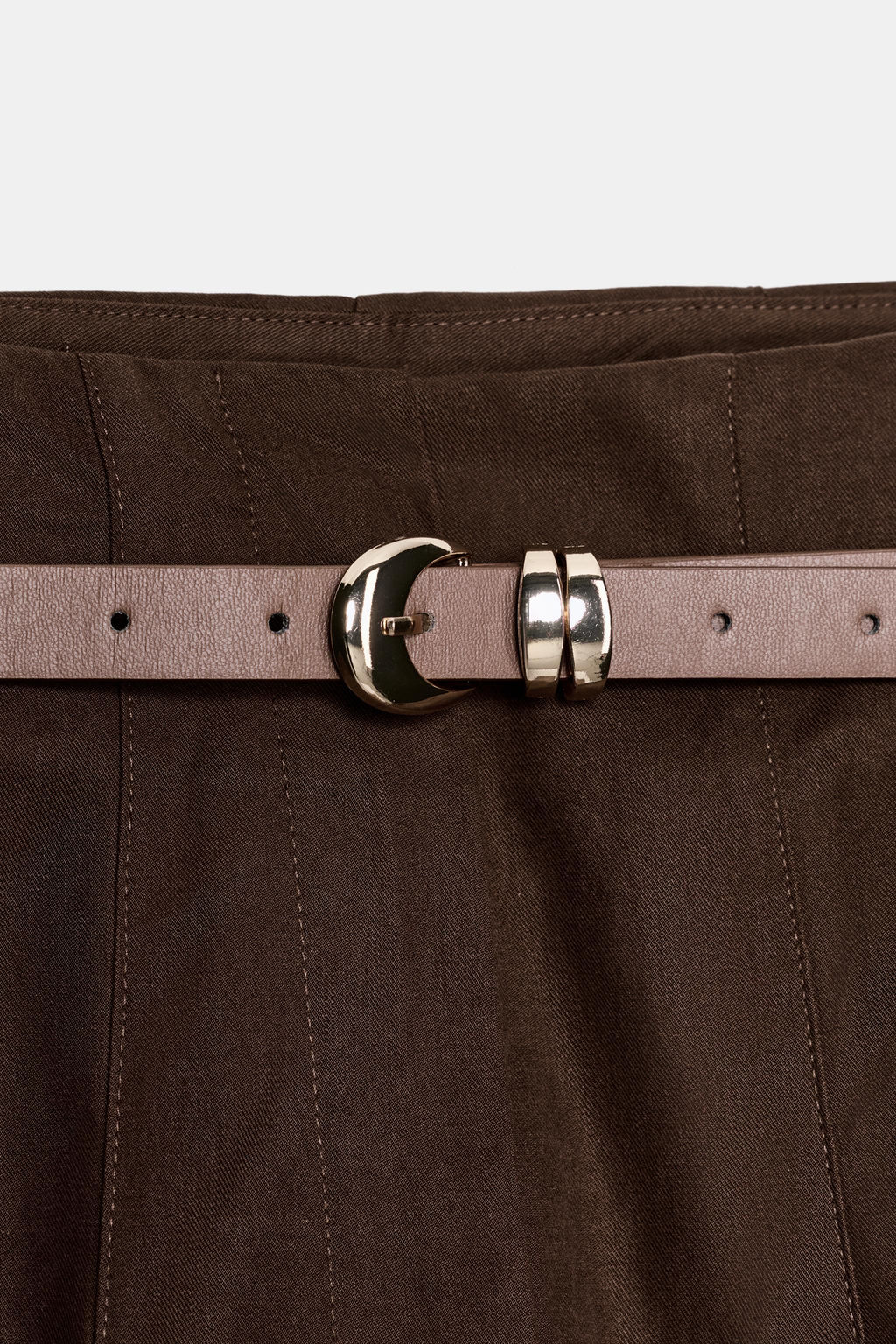 PANTAL?N TIRO ALTO CINTUR?N / Marr?n - Zara фото 11