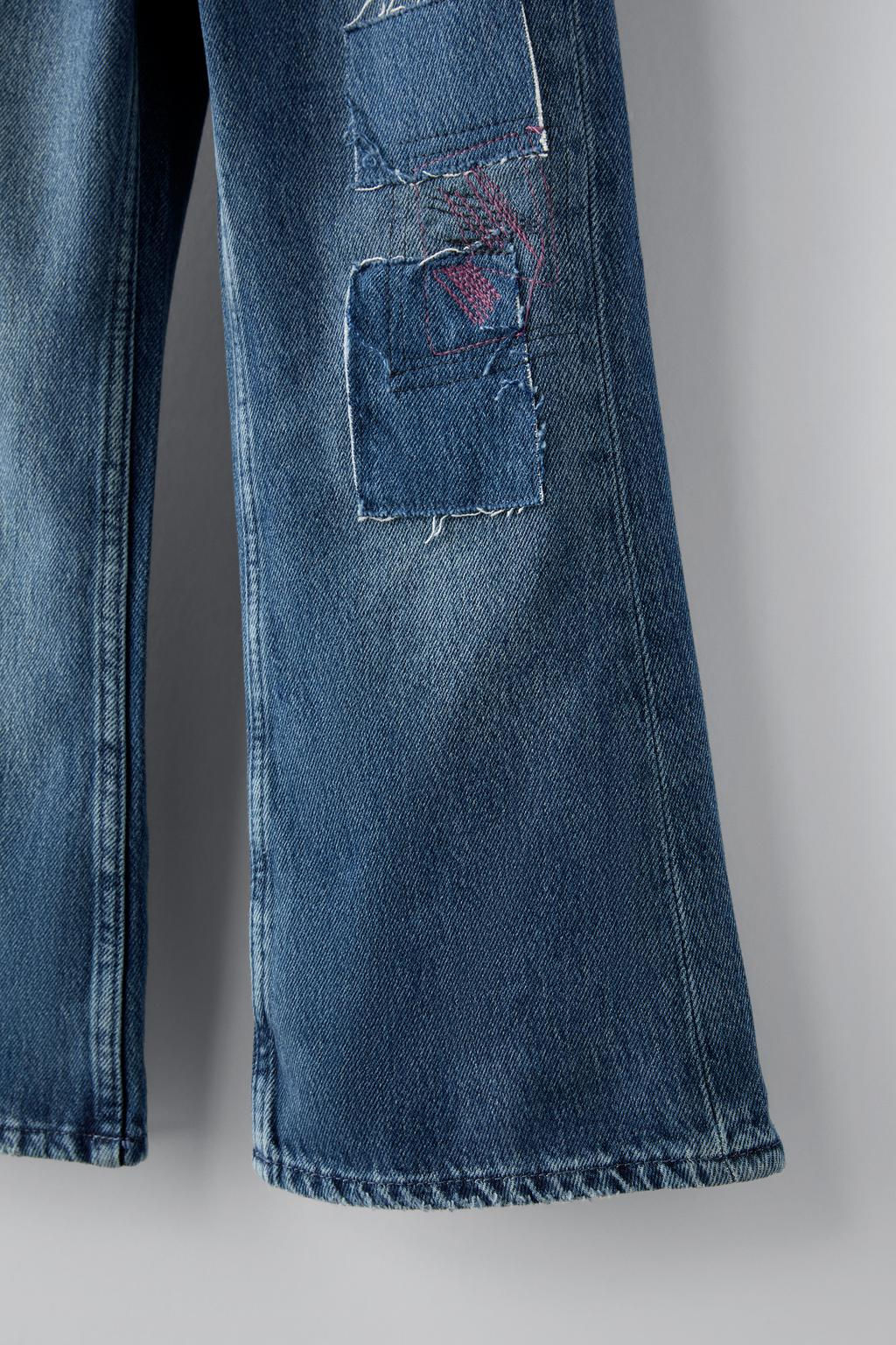 BOOTCUT JEANS WITH PATCHES - Zara фото 3