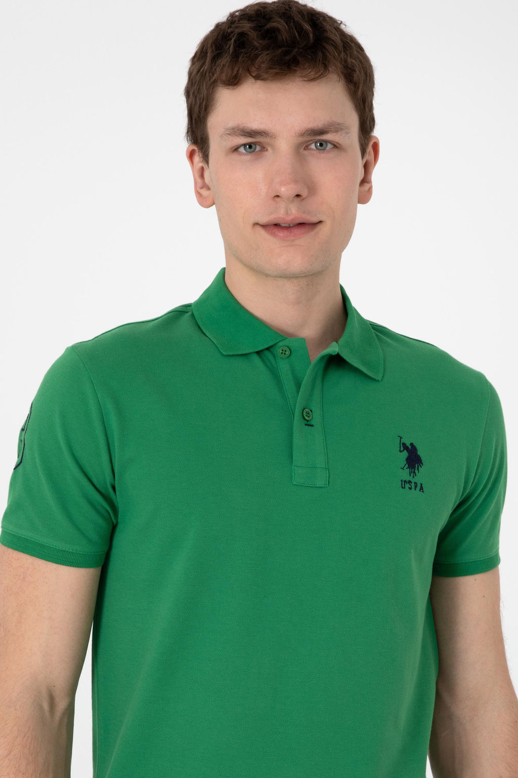 Erkek Slim Fit Polo Yaka Ye_il Basic Ti__rt Sepette S_rpriz _ndirim - U.s. polo assn фото 2