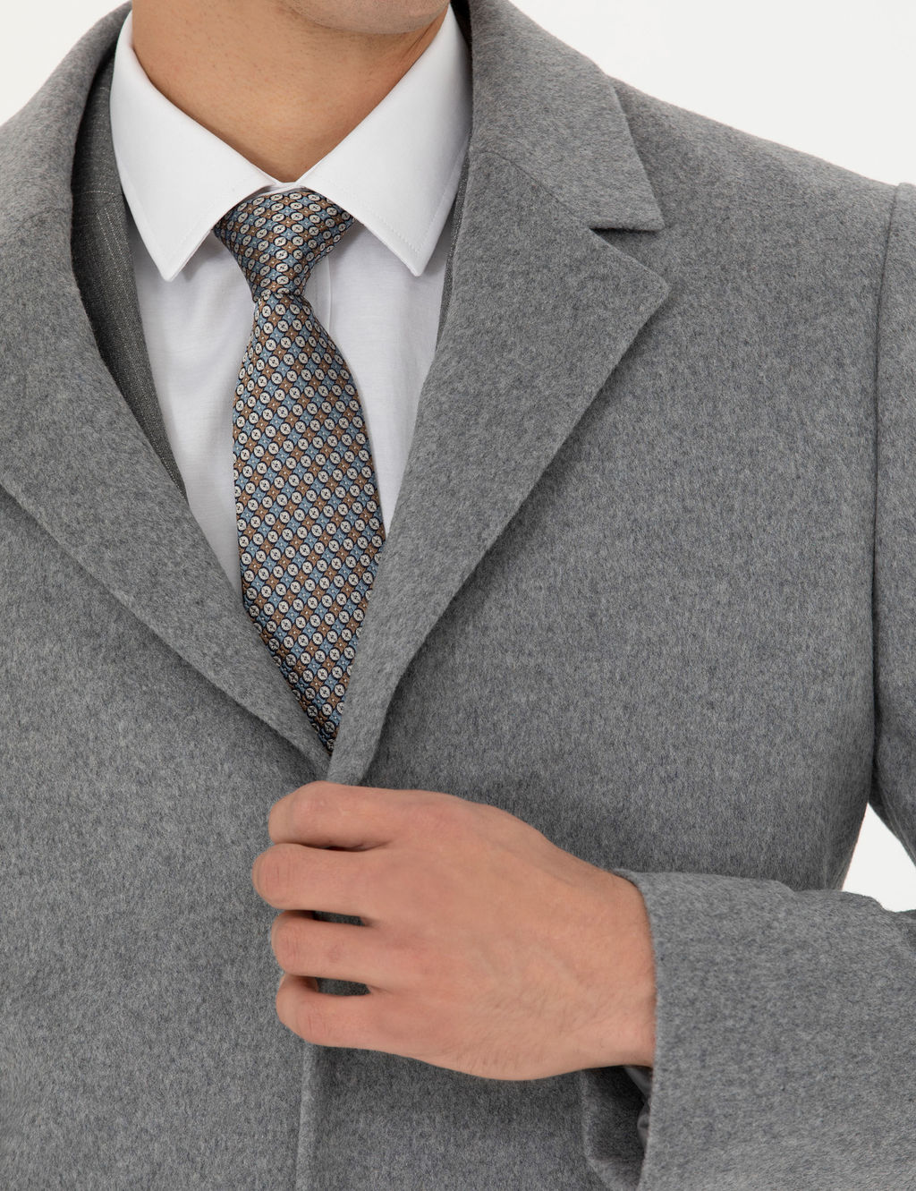 A__k Gri Y_n Kar___ml_ Ekstra Slim Fit Ka_e Kaban