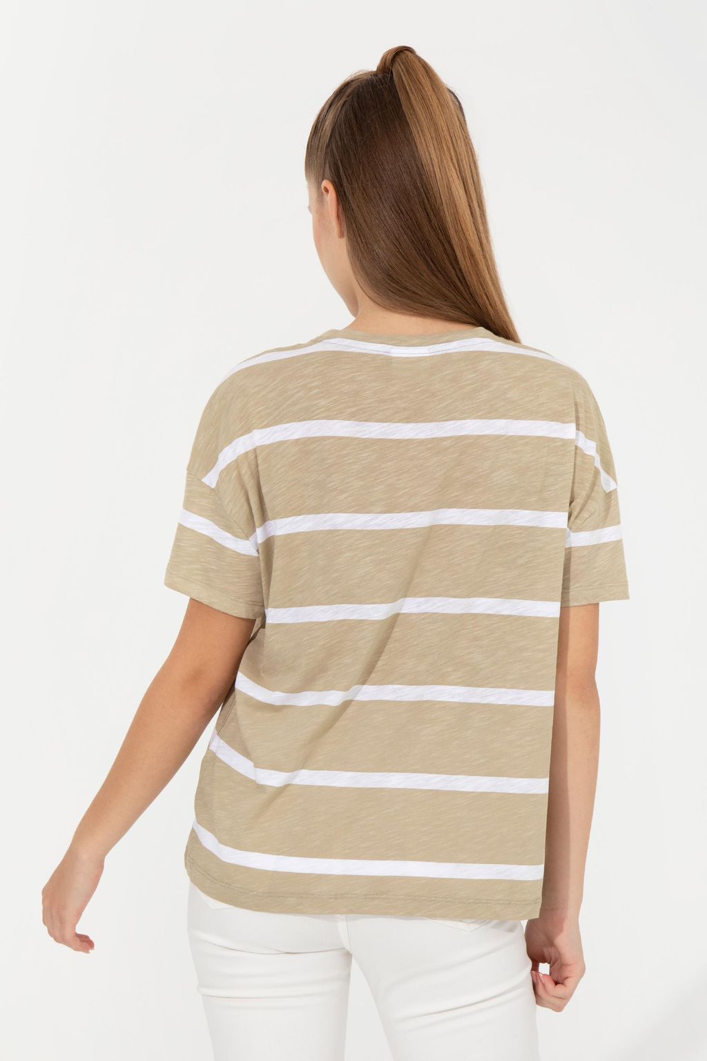 Женская футболка цвета хаки - U.s. polo assn фото 5