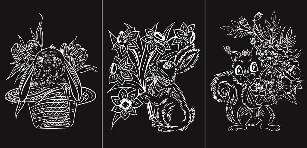 Hobbius GHPM-04 Набор для творчества Гравюра мини 10 x 15 см 1 х 3 шт Тебе букетик! (мульти) фото 4