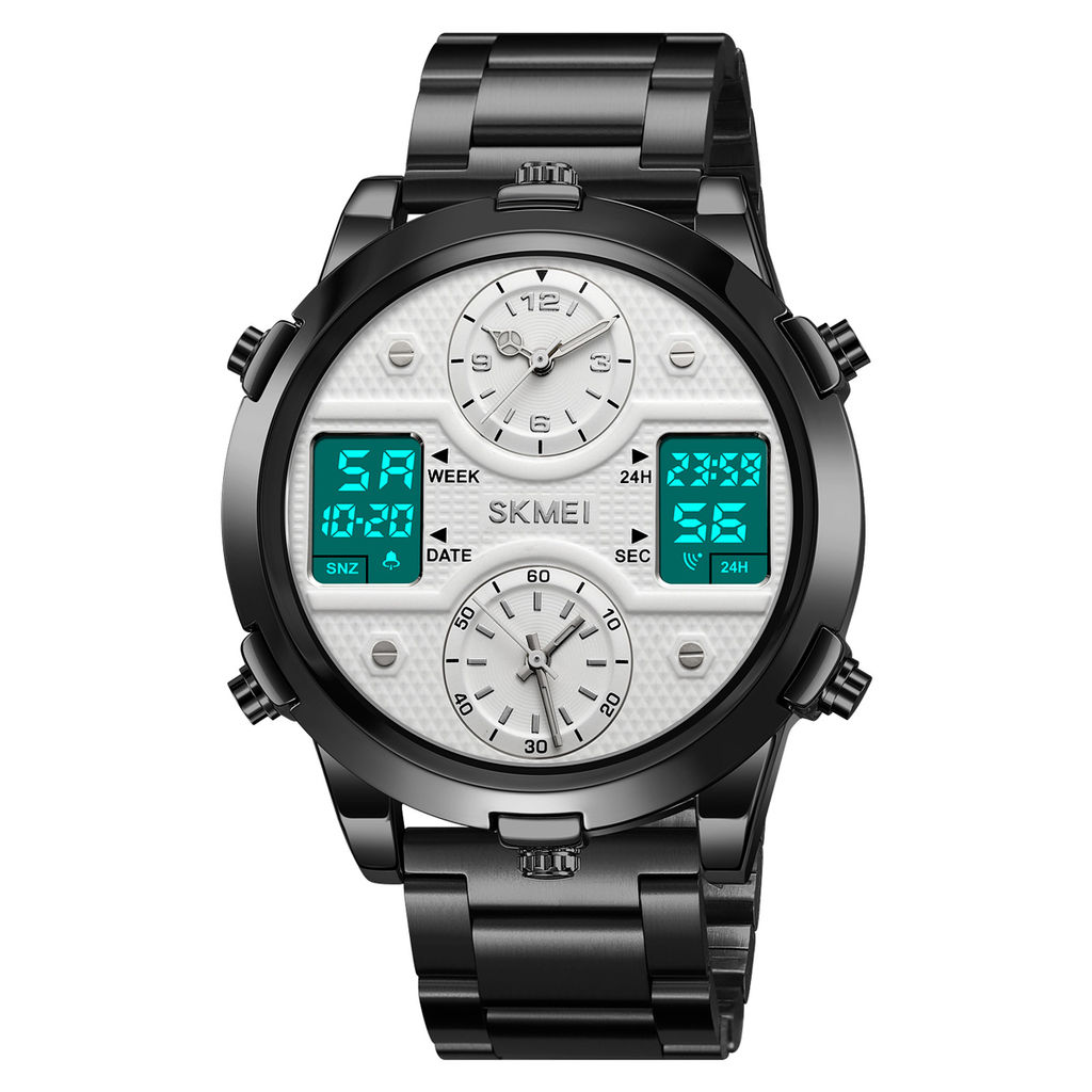 Часы наручные Skmei мужские электронные спортивные 2212black-white-steel