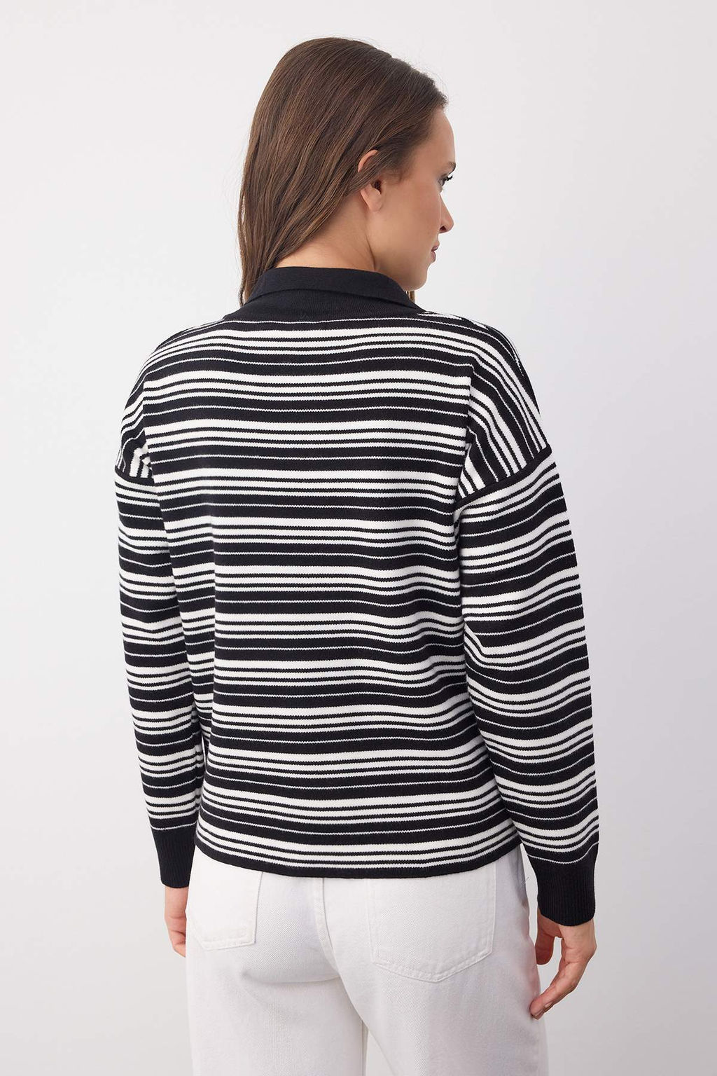 Wardrobe Essentials Lacivert Premium/Ozel Iplik Polo Yaka Triko Kazak | TWOAW26KZ00060 - Trendyolmilla фото 17