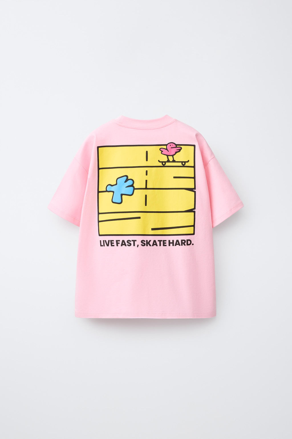 CAMISETA ESTAMPADO LOGO / Rosa