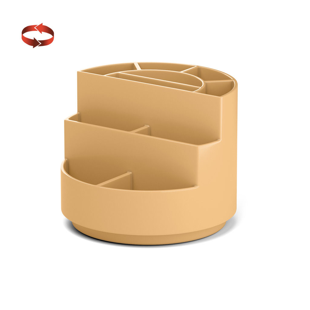 Цена за 1 шт. Подставка настольная вращающаяся пластиковая ErichKrause® Mini Burger, Powder, бежевая