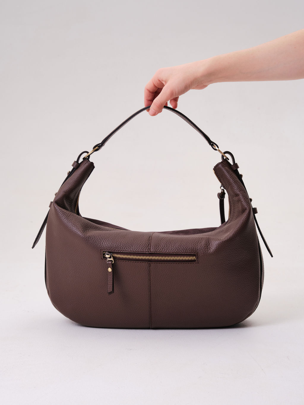 Сумка замшевая багет Azaro 30861 коричневый торф