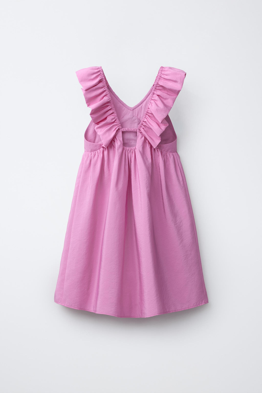 VESTIDO VOLANTE TAFETA / Rosa fl?or - Zara фото 4