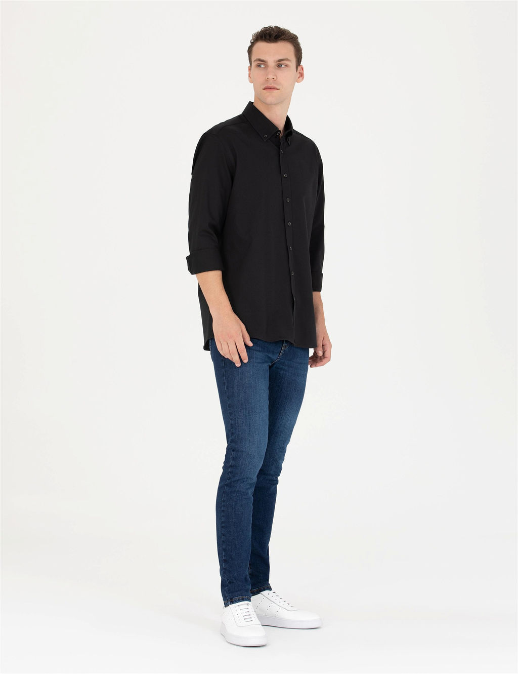 Siyah Regular Fit Uzun Kollu G_mlek - Pierre cardin фото 4