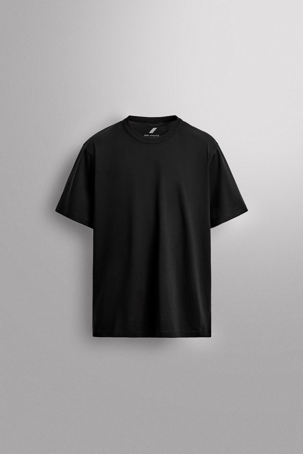 CAMISETA T?CNICA MEZCLA ALGOD?N / Negro - Zara фото 6