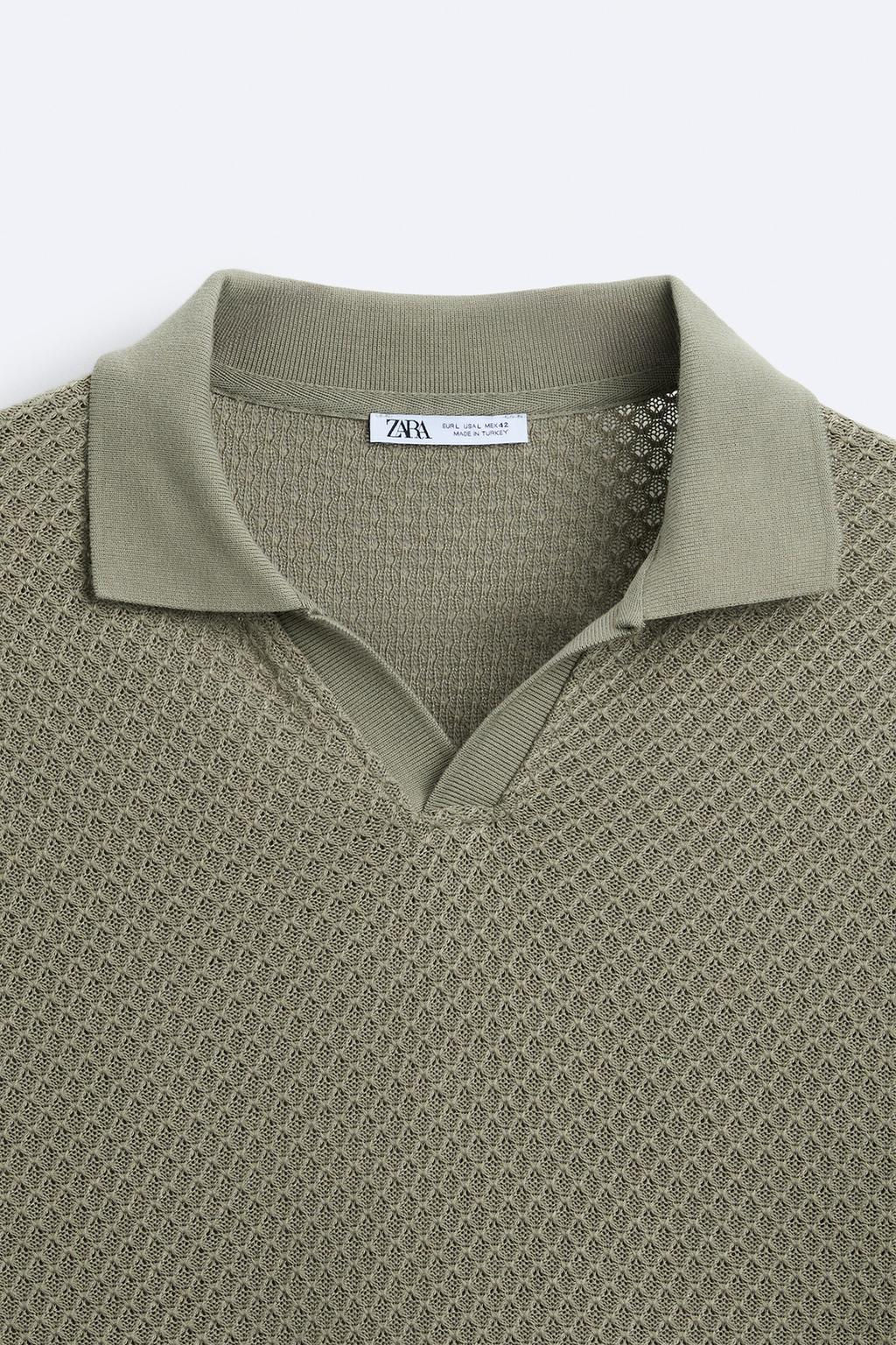 TEXTURED POLO SHIRT - Zara фото 8