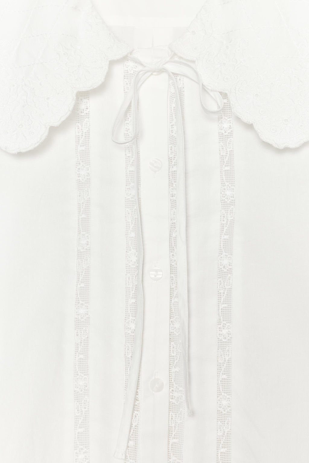 EMBROIDERED PETER PAN COLLAR SHIRT - Zara фото 16