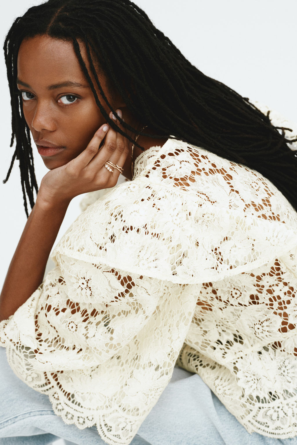 Blusa de volantes en encaje - H&m фото 4