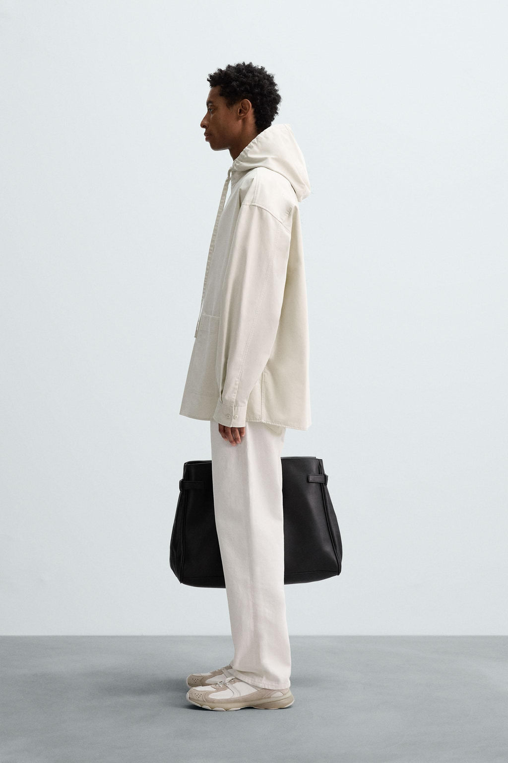 OVERSIZE FIT HOODED OVERSHIRT - Zara фото 4