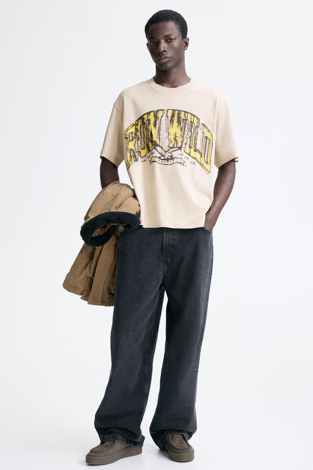 Camiseta con estampado Loose Fit - H&m фото 13