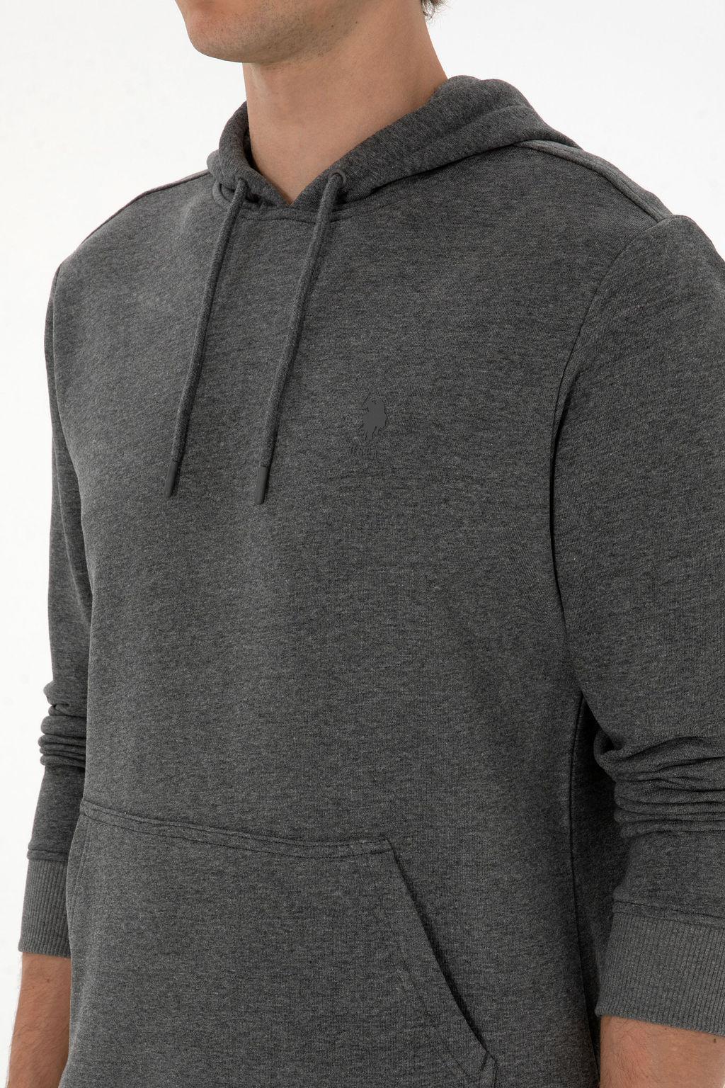 Erkek Antrasit Melanj Basic Sweatshirt Sepette S_rpriz _ndirim - U.s. polo assn фото 7