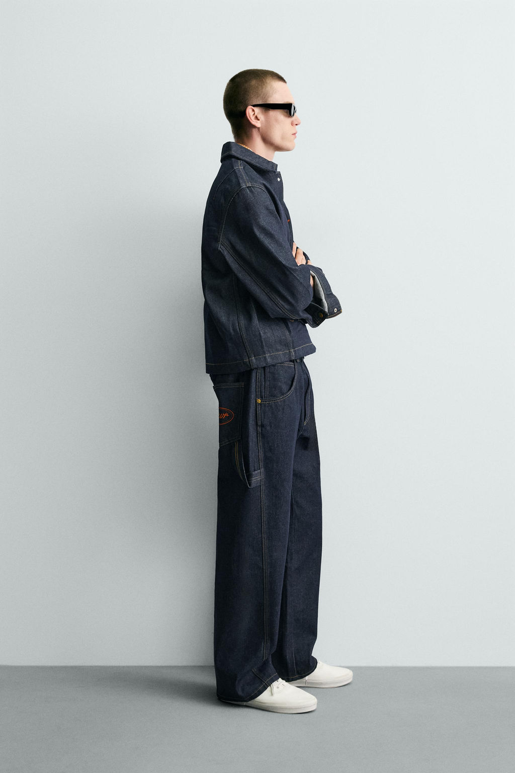 CAZADORA DENIM RELAXED FIT BORDADO / ?ndigo - Zara фото 4