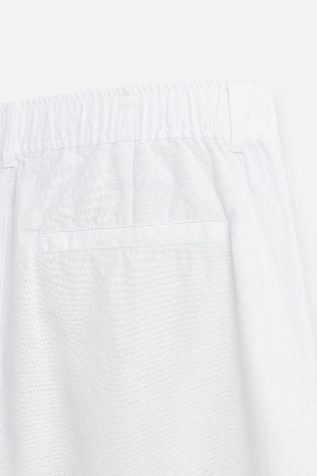 COTTON/LINEN BERMUDA SHORTS - Zara фото 10