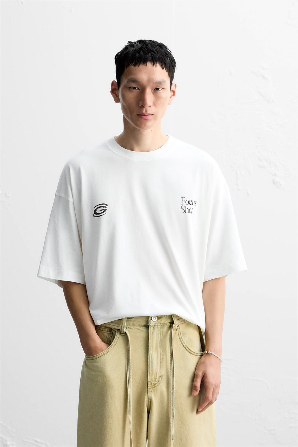 CONTRAST PRINTED T-SHIRT - Zara фото 2