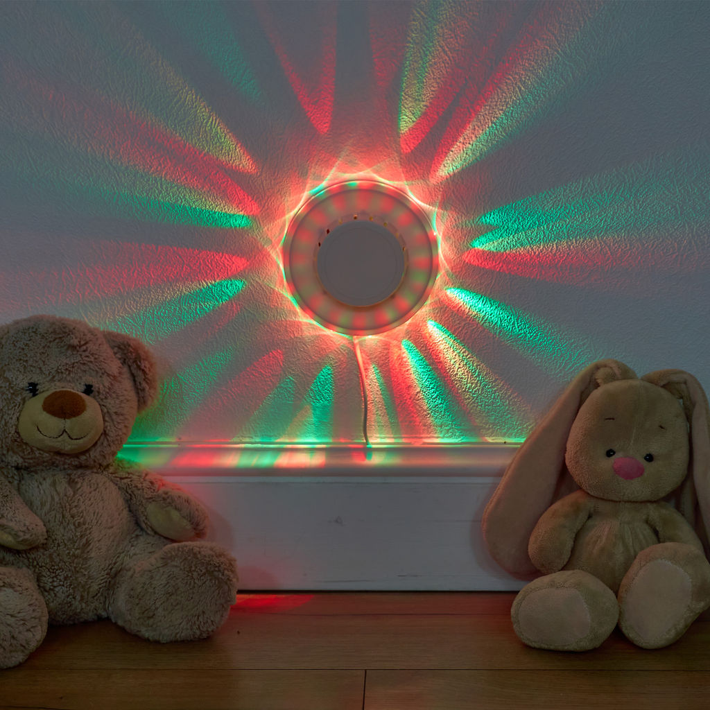 Светодиодный светильник-проектор ULI-Q304 2,5W/RGB WHITE. Напольный. Серия DISCO, многоцветный. Горизонтальная проекция. ТМ VOLPE. Кабель с вилкой, 220В. Цвет корпуса - белый.