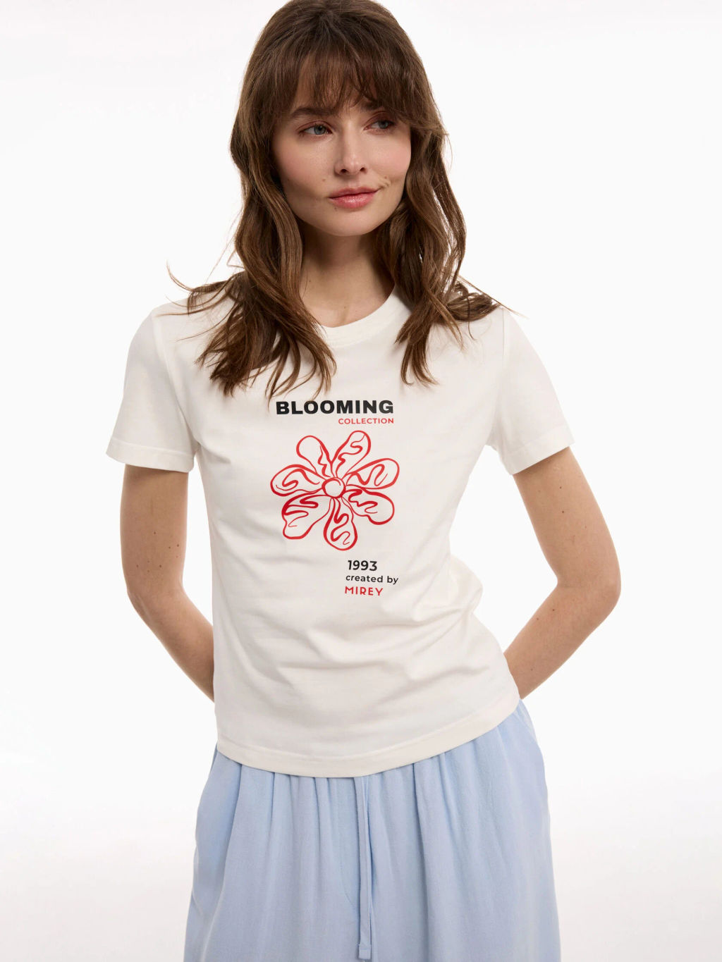 MY Футболка жен.slim RED FLOWERS ФБ060