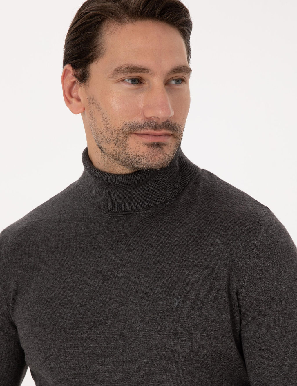 F_me Slim Fit Pamuk Kar___ml_ Bal_k__ Yaka Basic Triko Kazak - Cacharel фото 2