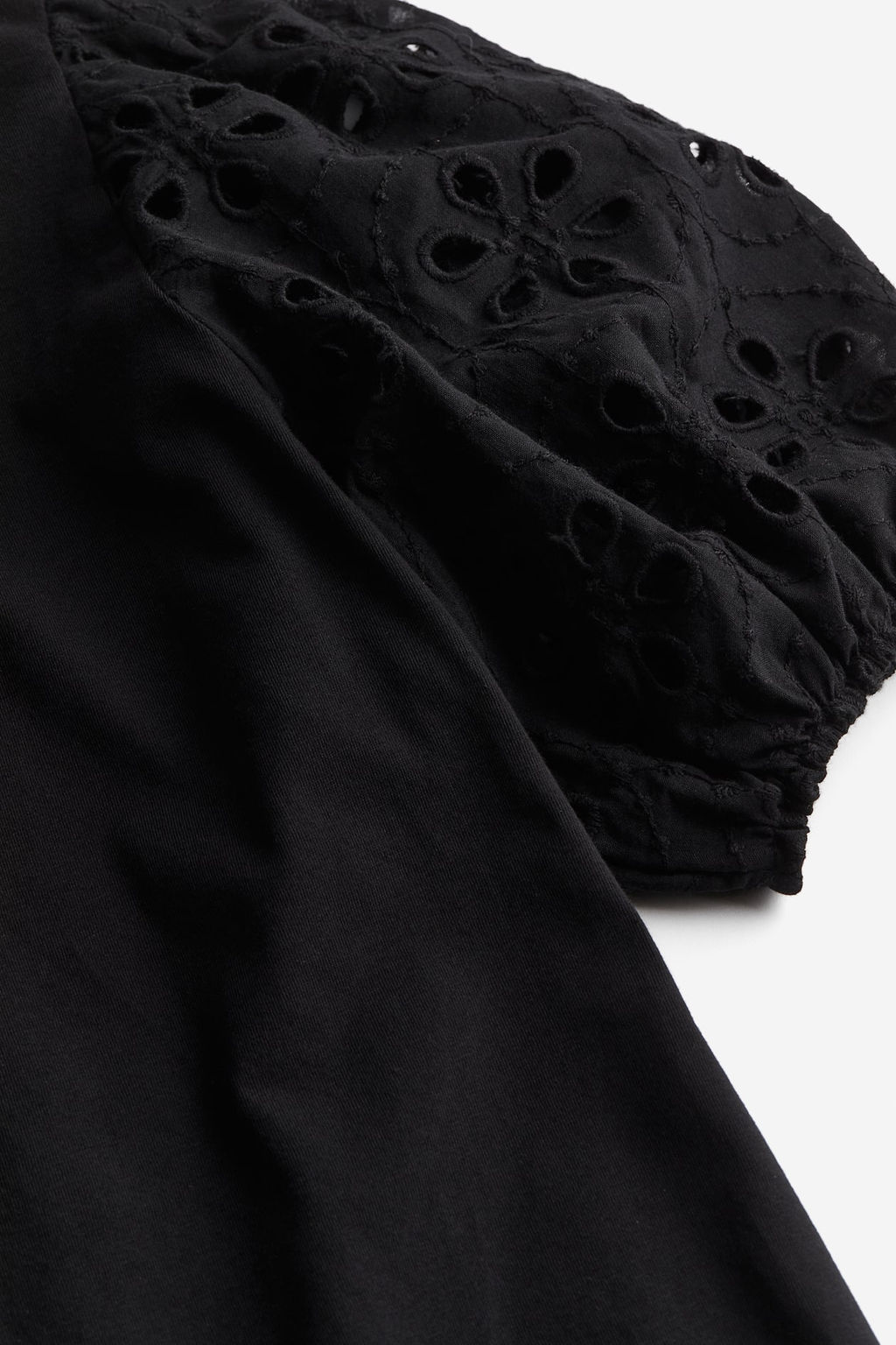 Top con mangas con bordado ingles - H&m фото 2